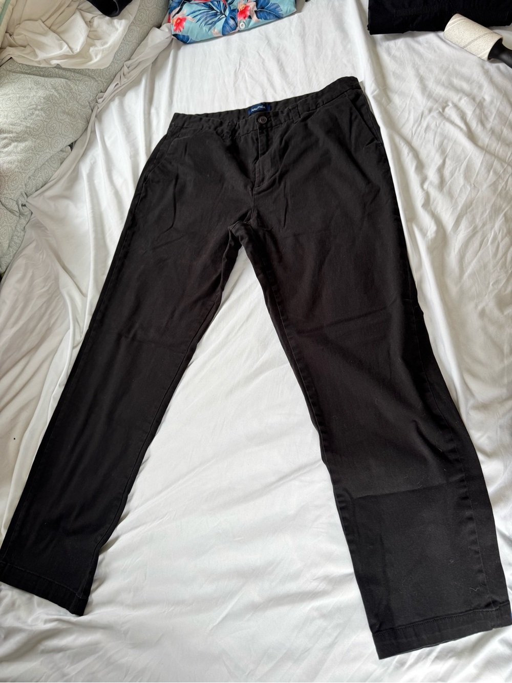 Nautica Black Men's Casual Chino Pants
